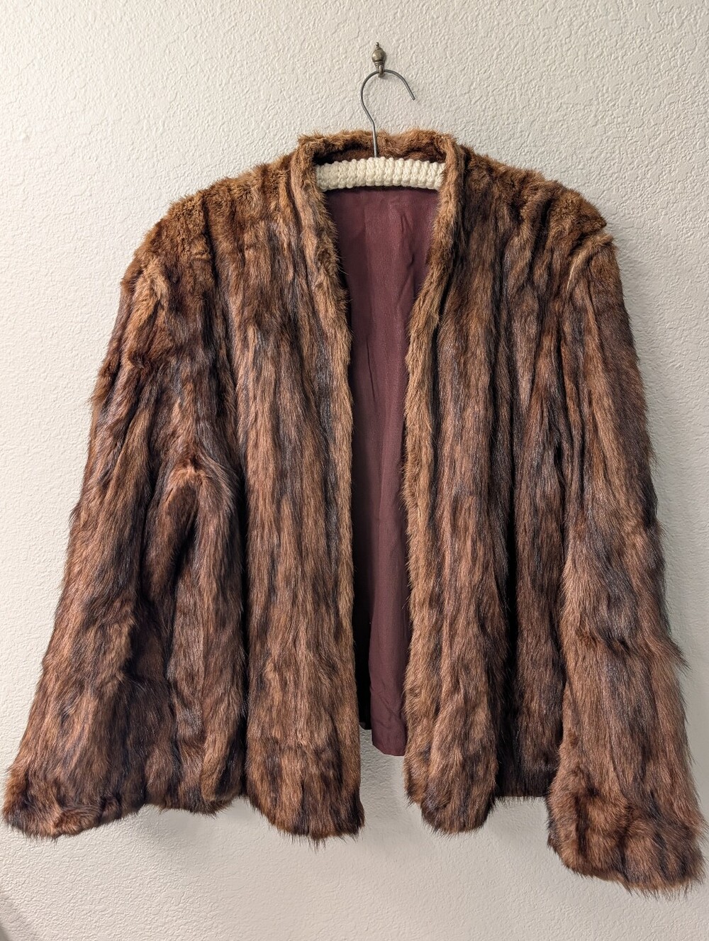 Vintage Mink Fur Coat From The 1950's-1960's W/ Flared Sleeves & Silk Lining